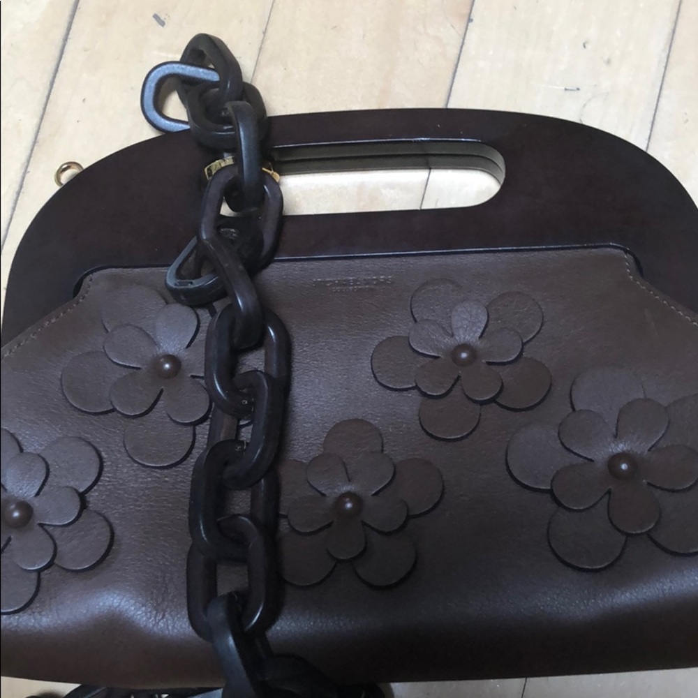 Michael Kors collection leather bag with wood det - Picture 6 of 8